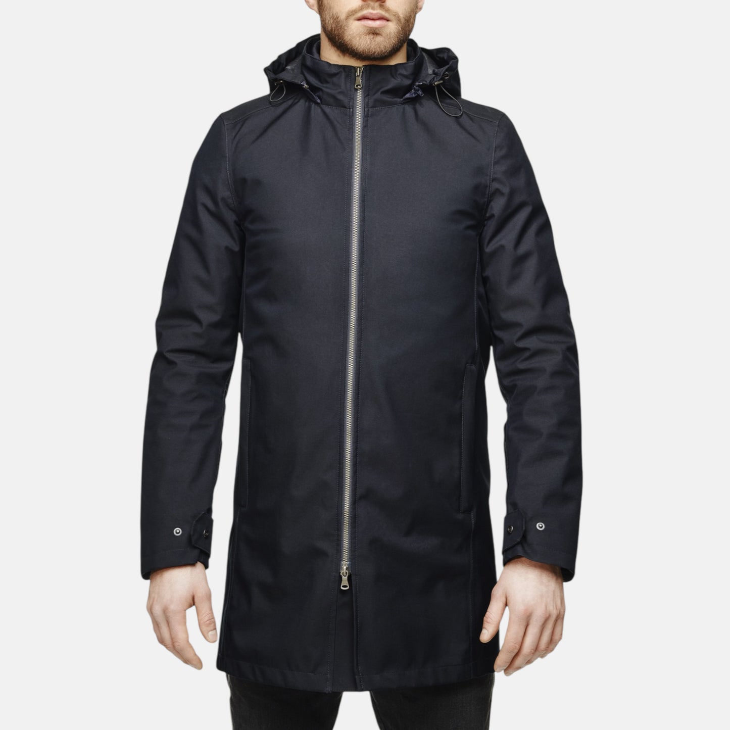 Manteau moto imperméable hiver élégant avec protections homologuées V1 VEST PARIS pour porter avec un costume