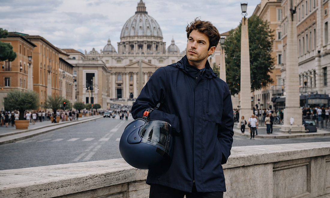 Visiter Rome a scooter en étant protégé et chic avec VEST PARIS