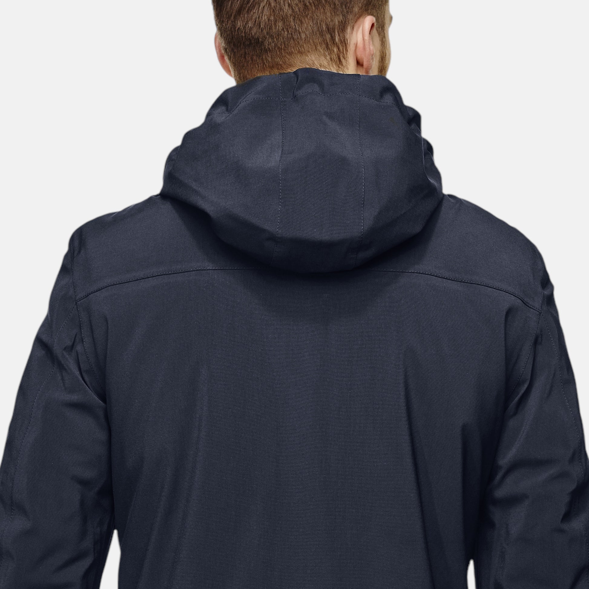 Capuche zippée du blouson technique bleu