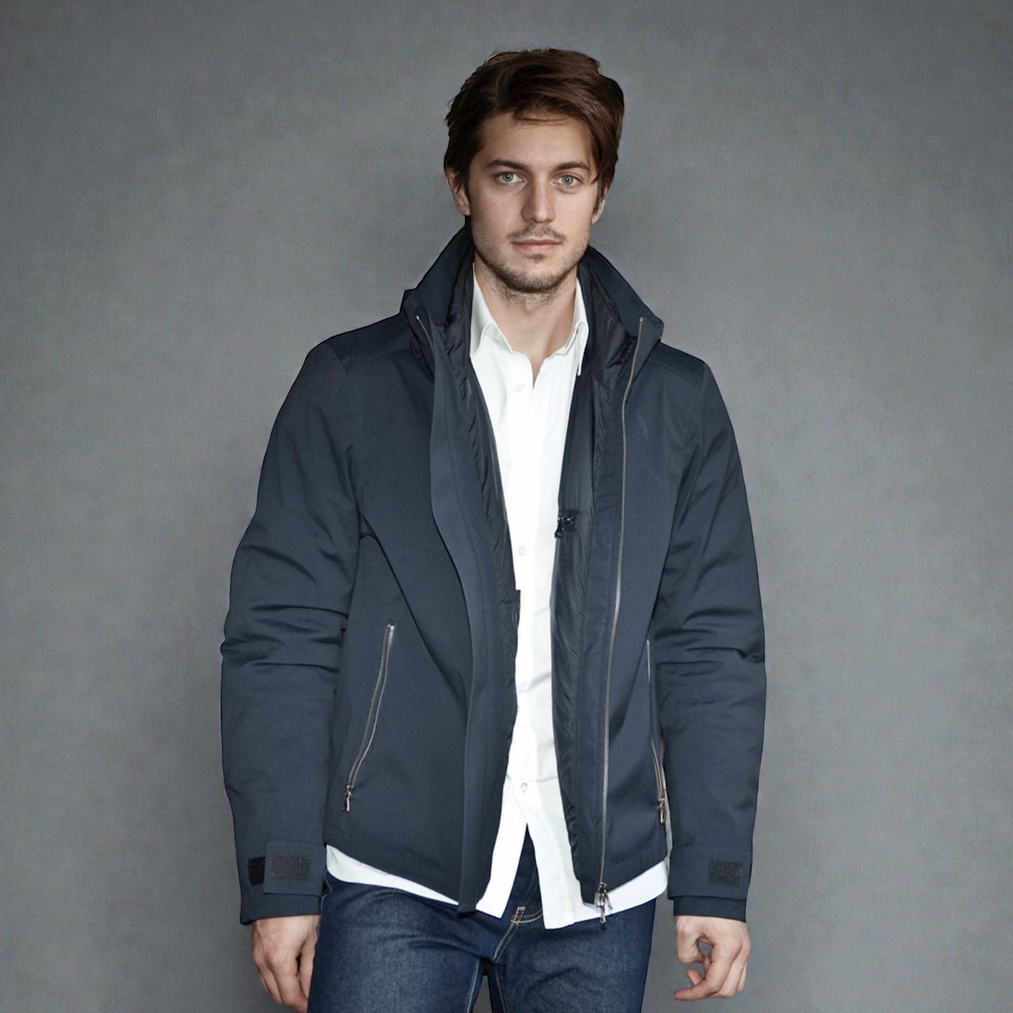 Blouson moto imperméable urbain V4 avec protections homologuées SAS TEC