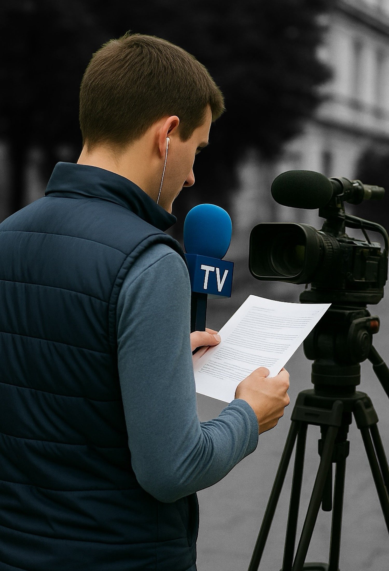 Louer un gilet pare-balles et anti-couteau V007 VEST PARIS pour les journalistes tv