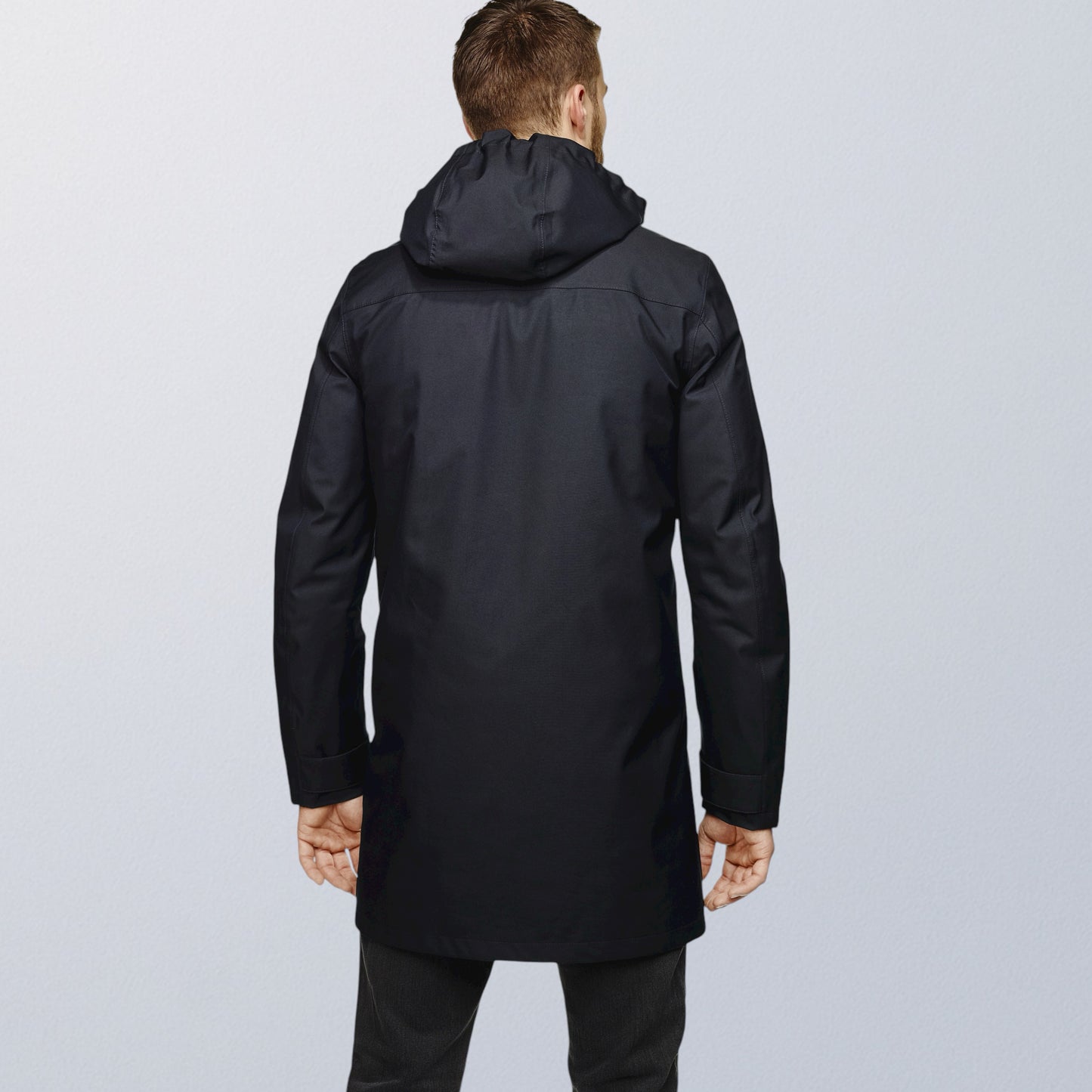 Veste moto imperméable hiver élégante avec protections homologuées V1 VEST PARIS pour porter avec un costume 