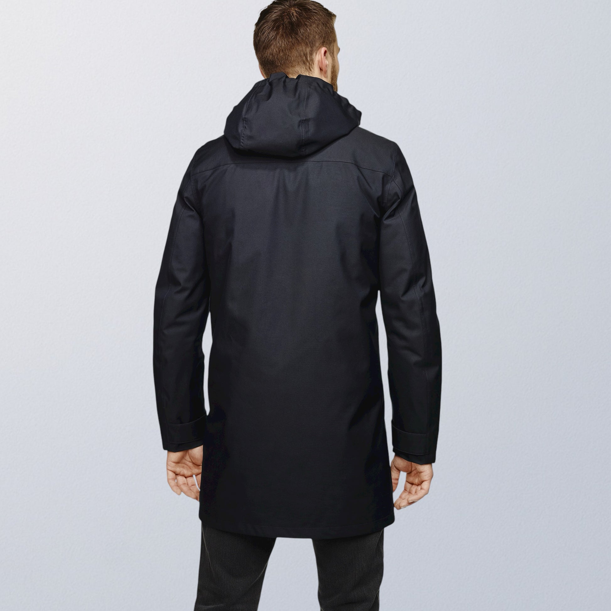 Veste moto imperméable hiver élégante avec protections homologuées V1 VEST PARIS pour porter avec un costume 