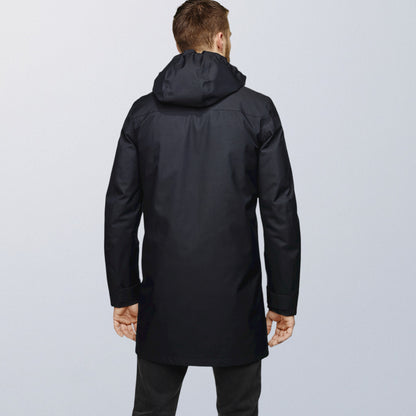 Veste moto imperméable hiver élégante avec protections homologuées V1 VEST PARIS pour porter avec un costume 