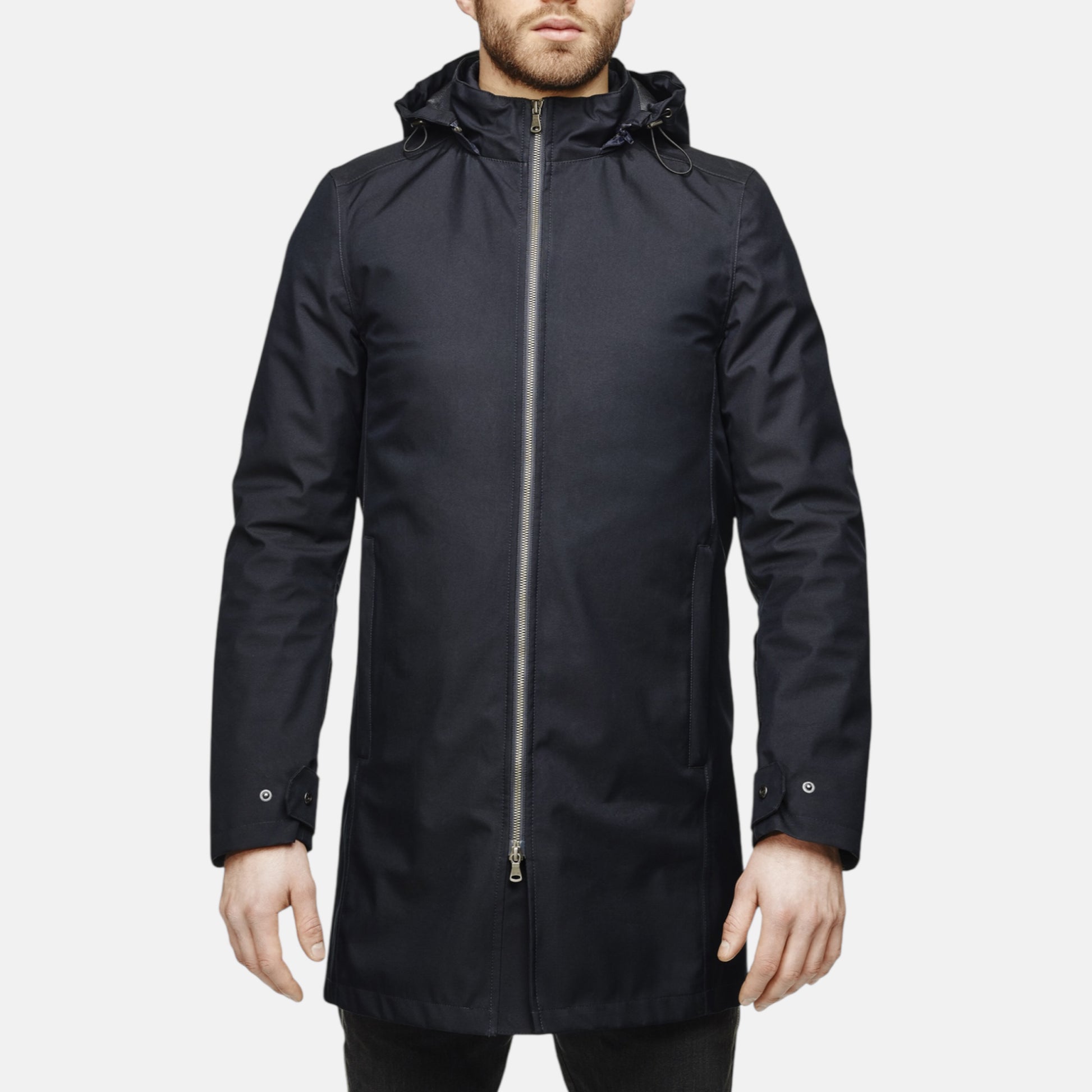 Manteau moto imperméable hiver élégant avec protections homologuées V1 VEST PARIS pour porter avec un costume 