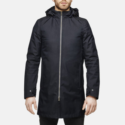 Manteau moto imperméable hiver élégant avec protections homologuées V1 VEST PARIS pour porter avec un costume 