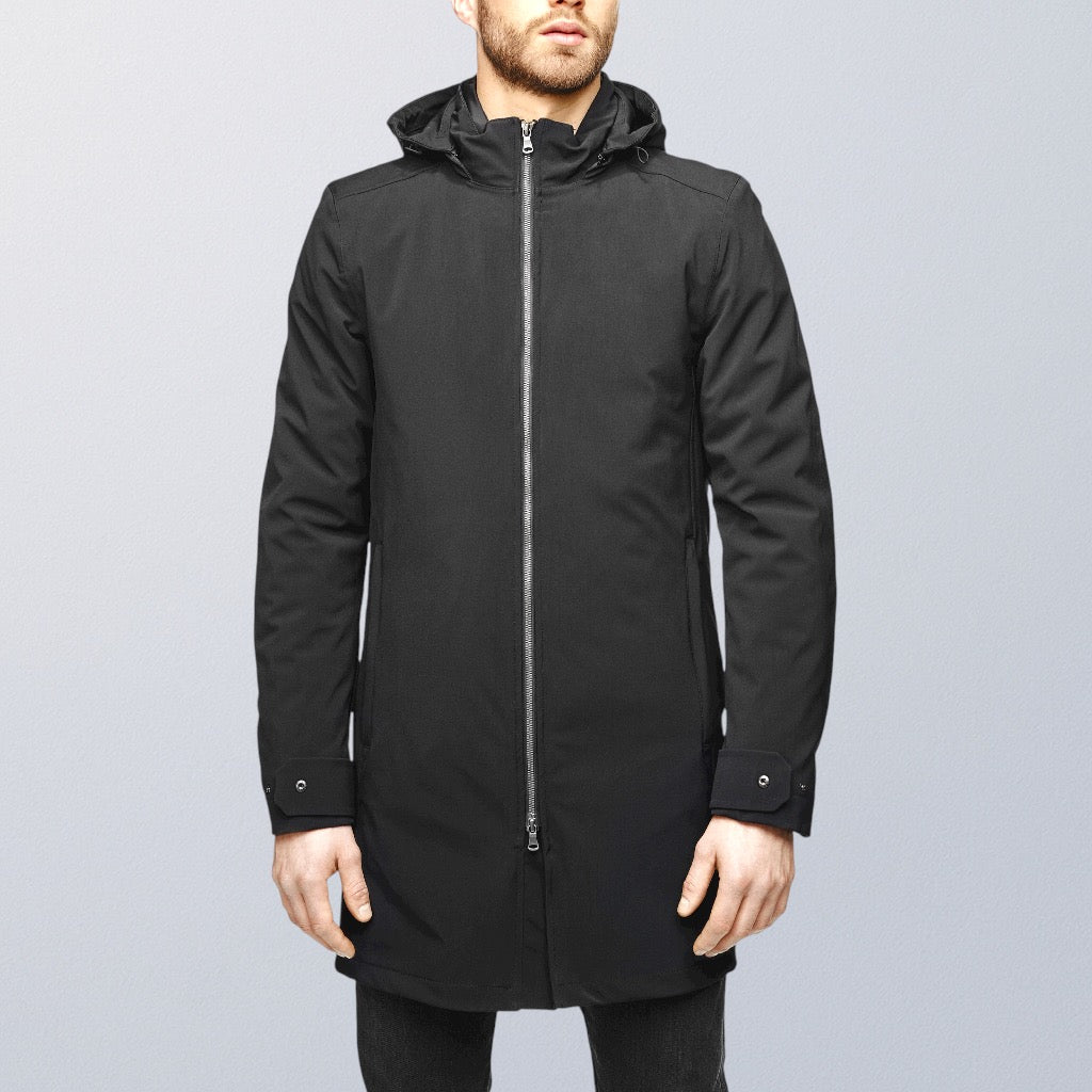 Veste de protection moto V1 habillée noire avec protections homologuées CE VEST PARIS