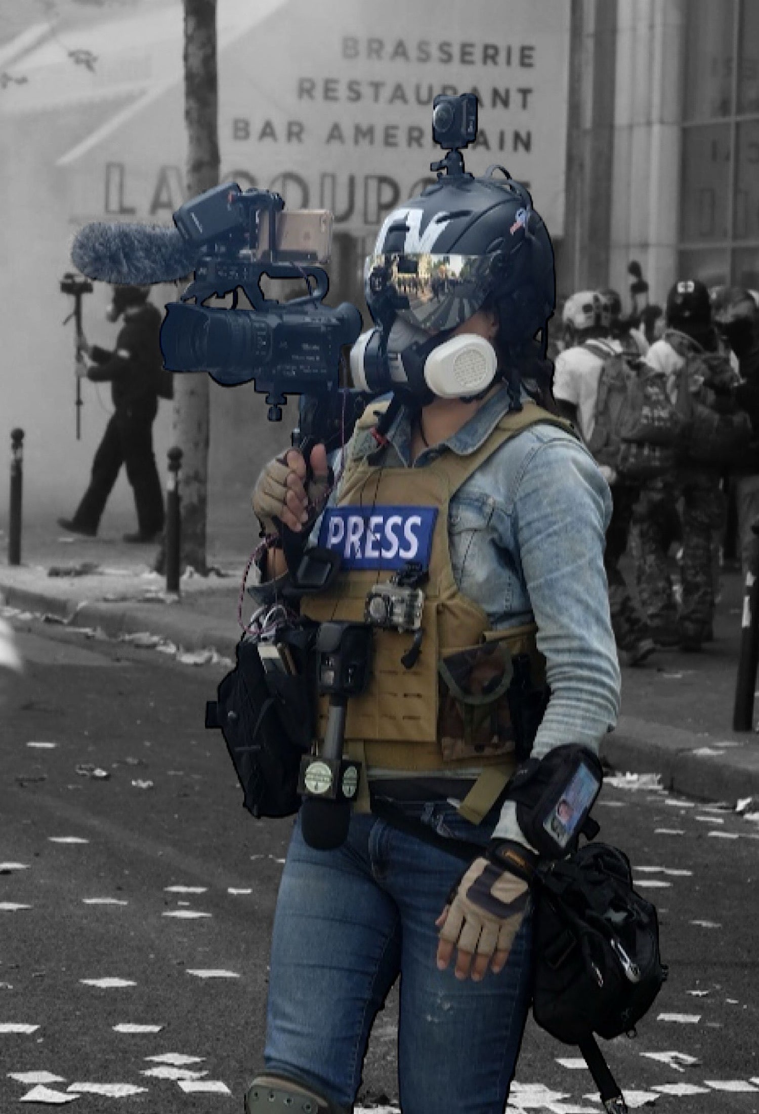 Louer un gilet pare-balles et anti-couteau V007 VEST PARIS pour les journalistes et presse