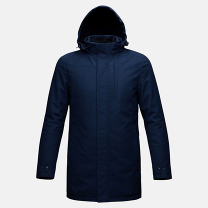 Parka moto imperméable VEST PARIS V2 bleue pour homme, veste technique avec protection CE SAS TEC