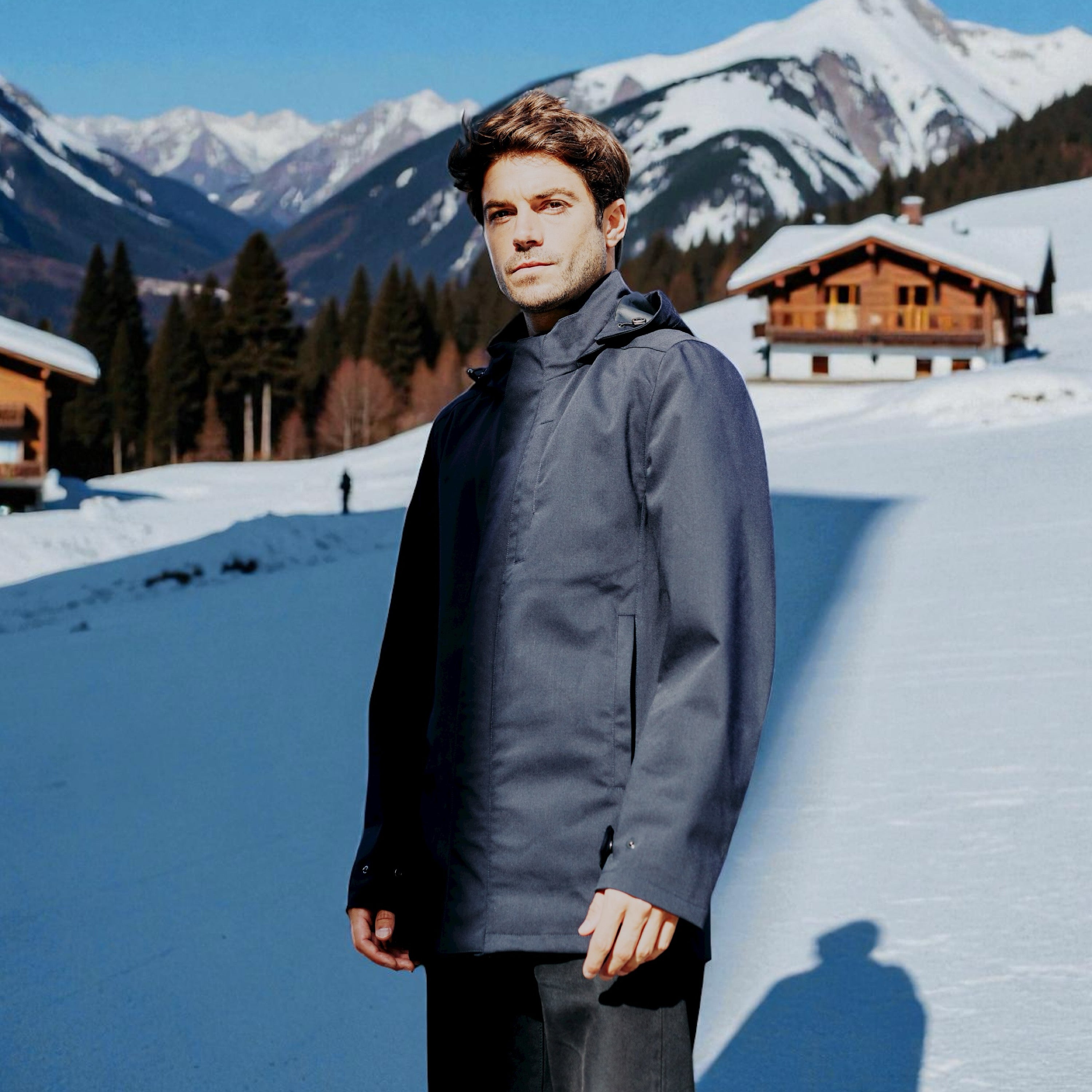 manteau moto imperméable chaud et élégant pour porter avec un costume haut de gamme et être en sécurité, parka V2 VEST PARIS