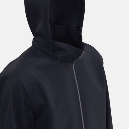 veste moto pluie élégante avec protections homologuées SAS TEC à porter avec un costume, modèle V1 VEST PARIS