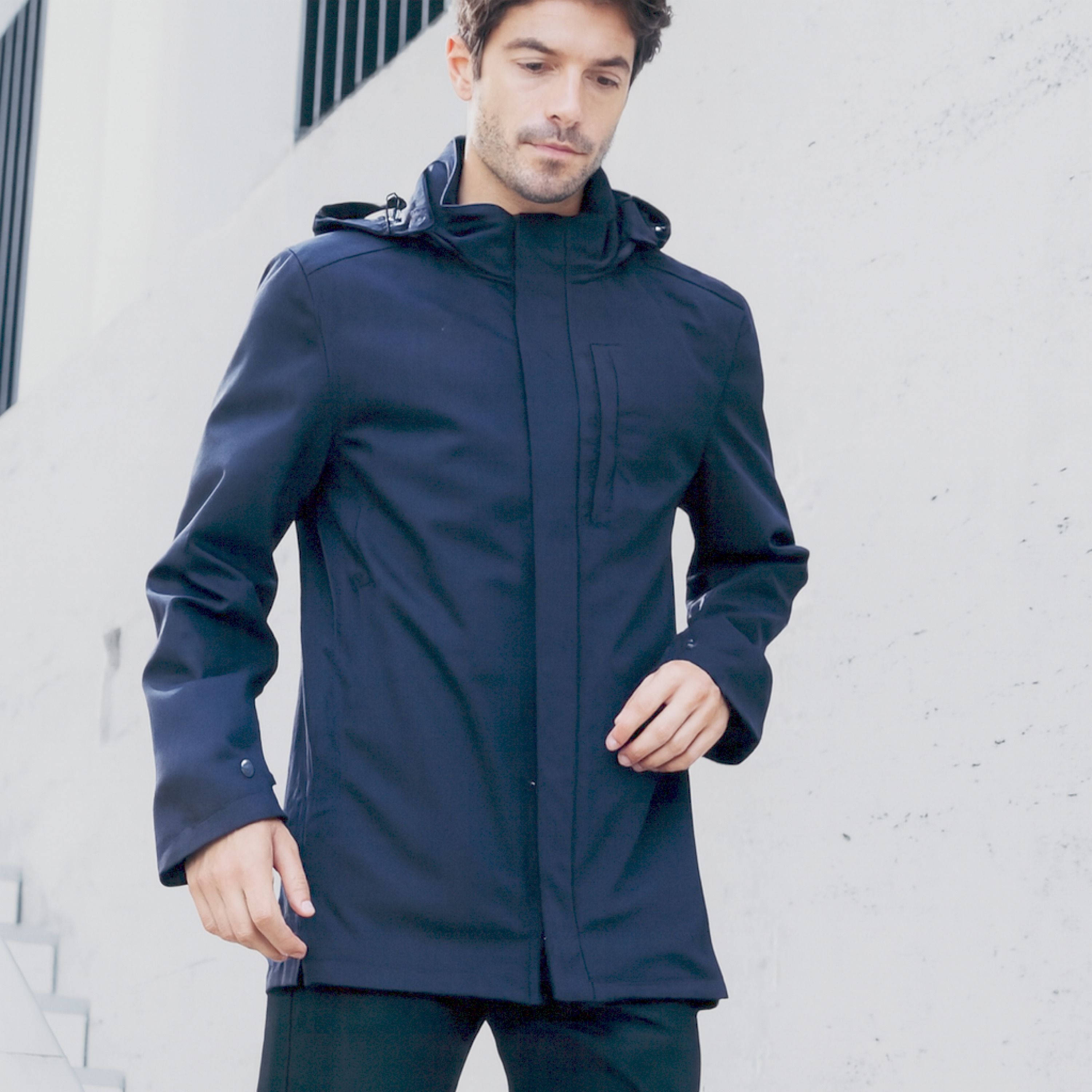 manteau moto imperméable chaud et élégant pour porter avec un costume haut de gamme et être en sécurité, parka V2 VEST PARIS