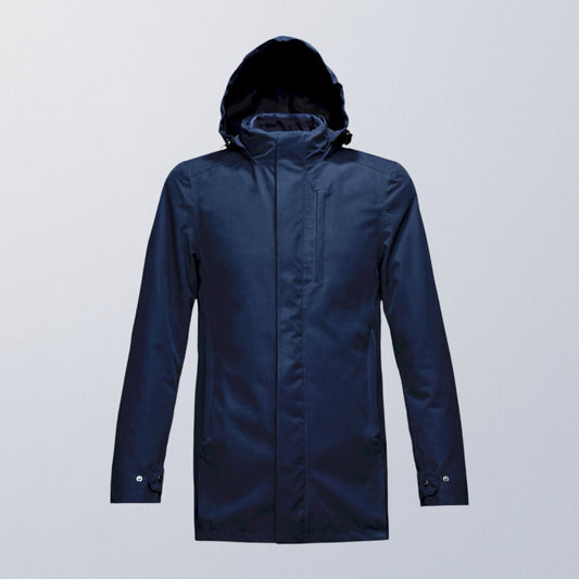 Parka moto urbaine et habillée V2, imperméable, à porter avec un costume, avec protections homologuées CE