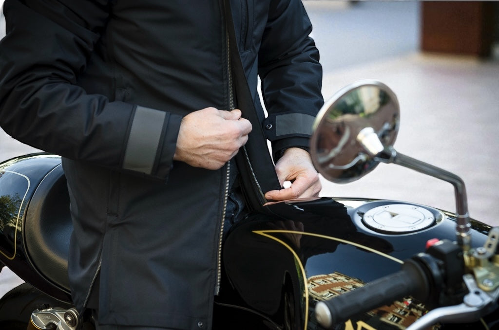 Manteau moto chaud imperméable haut de gamme avec costume et protections SAS-TEC, idéal en scooter ou à moto – VEST PARIS