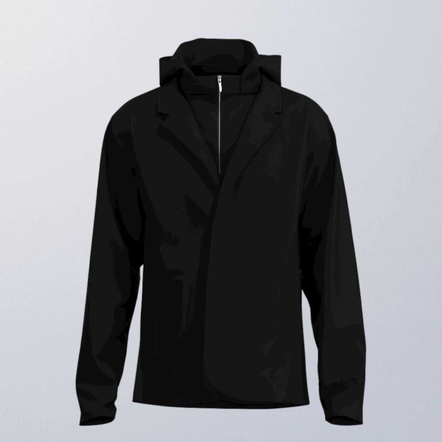 Veste moto imperméable urbaine V68-02 VEST PARIS, design costume noir et protections moto SAS TEC