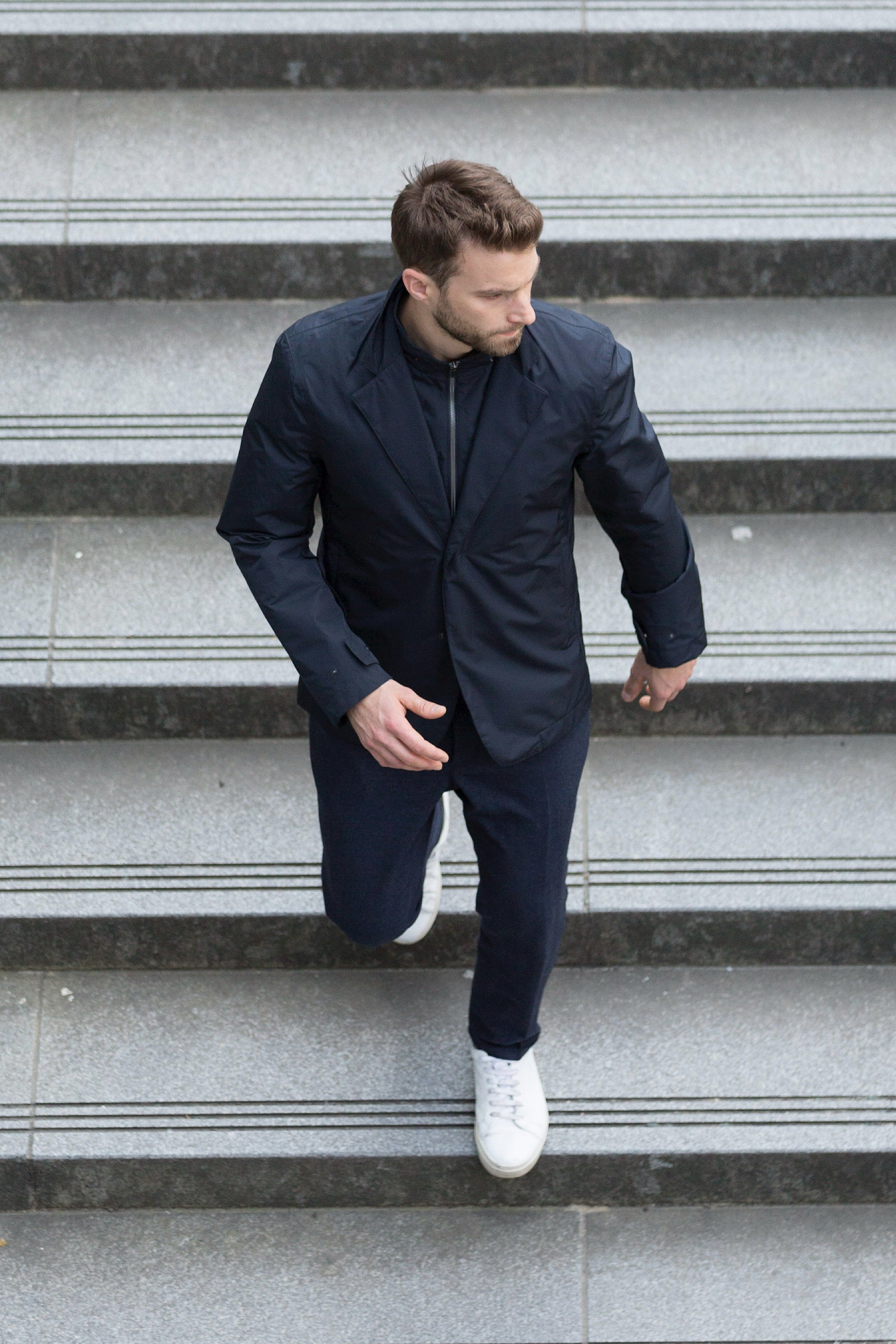 veste moto pluie haut de gamme style blazer avec protections et dorsale homologuée V68-02 VEST PARIS